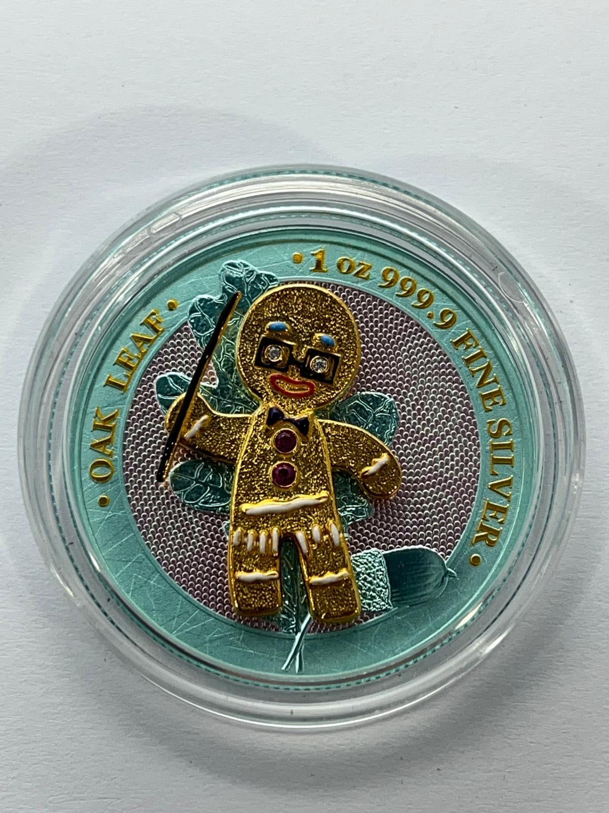 Gingerbread Pink background with Glasses - 1 oz