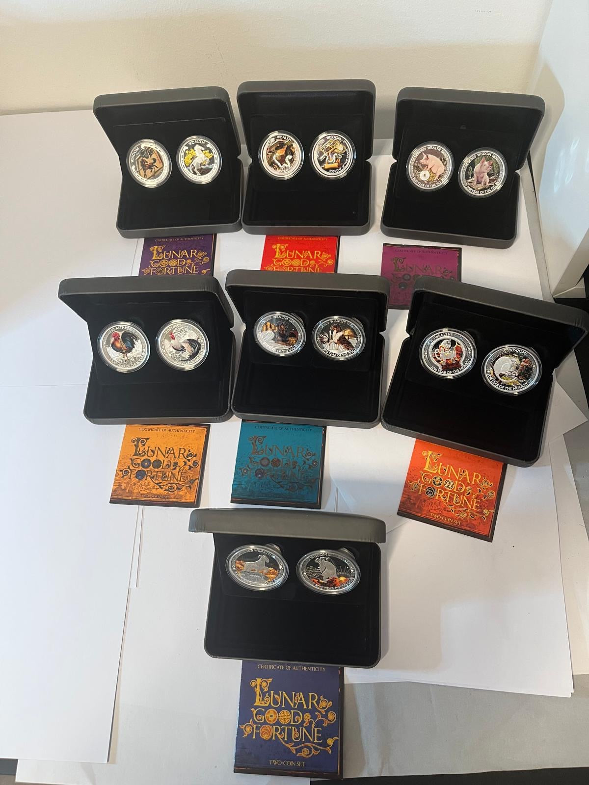 14 x 1 oz - Lunar Good Fortune Complete Set 14 x 1 oz (7 sets 2 x 1 oz)