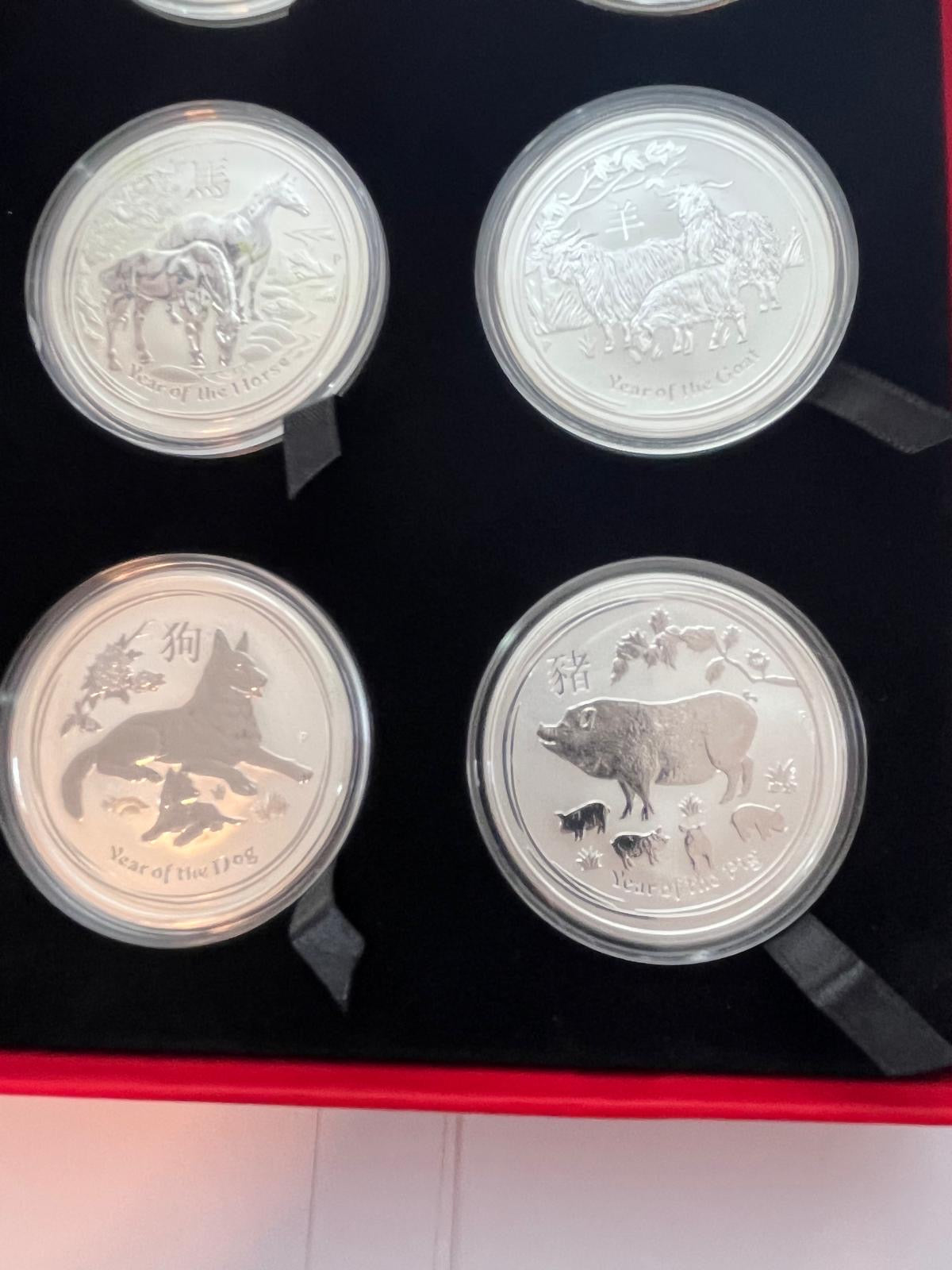 12 x 1 oz - Lunar Series II Complete 2008-2019