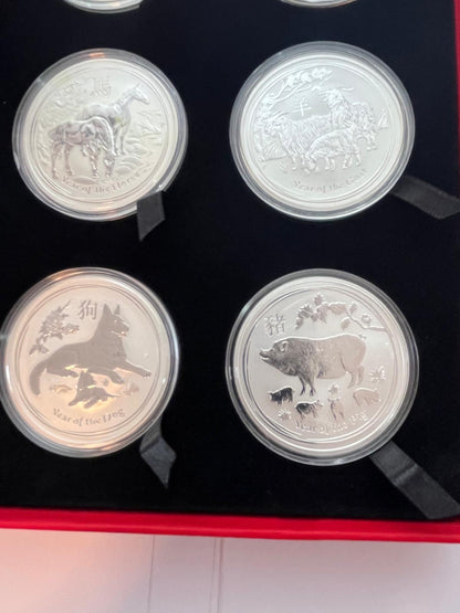 12 x 1 oz - Lunar Series II Complete 2008-2019