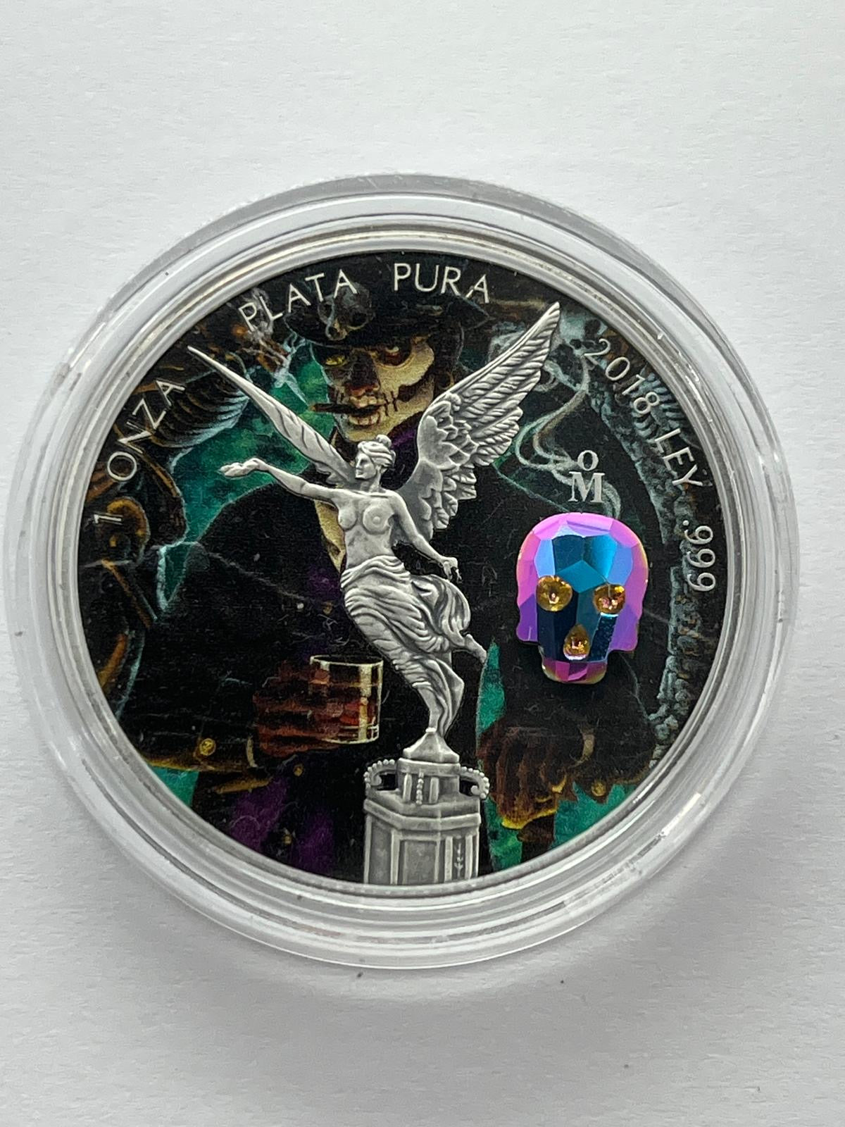 Crystal Skull Dia De Los Muertos #1 - 1  oz