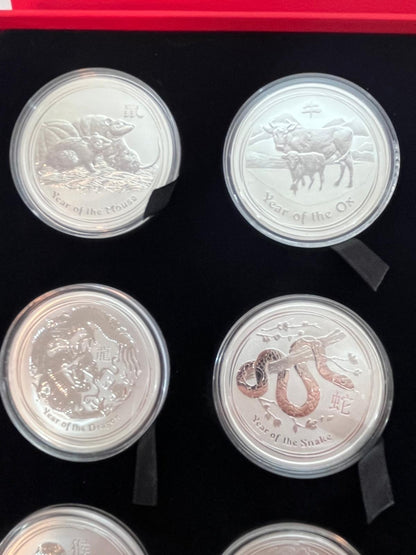 12 x 1 oz - Lunar Series II Complete 2008-2019