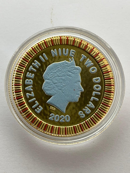 Athenian Owl Bronze background Red Eyes - 1 oz