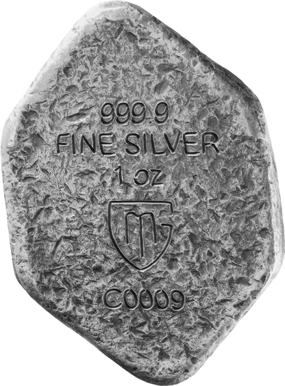 Germania Runes - Mannaz Silver Ennobled Cast Bar - 1 oz