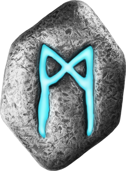 Germania Runes - Mannaz Silver Ennobled Cast Bar - 1 oz