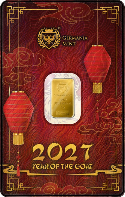Germania - Year of the Goat – Gold Minted Bar