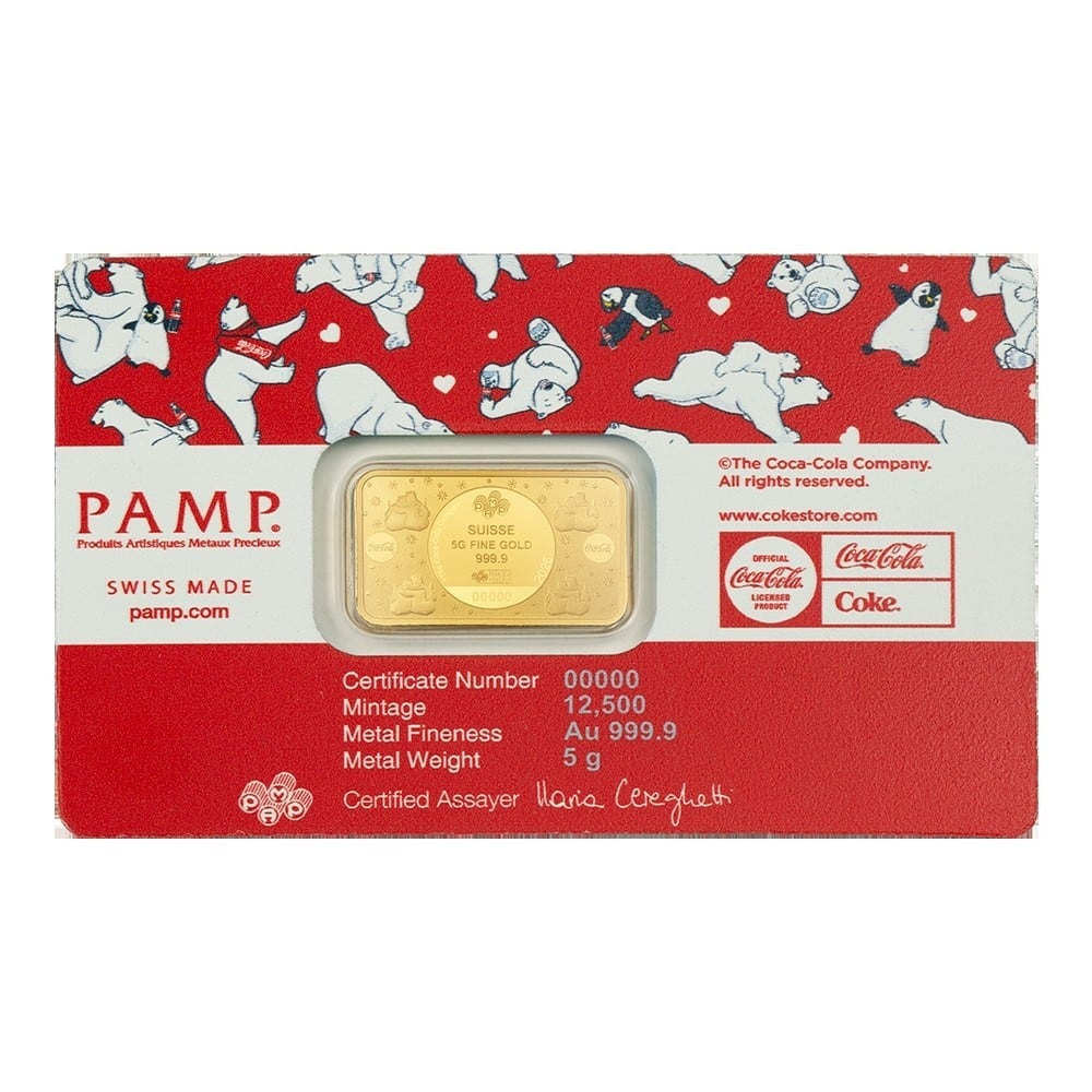 PAMP - Coca-Cola Polar Bears 3 - Gold Bar 5 g