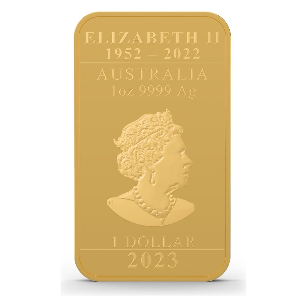 Australia - Rectangle Dragon - Sunna - 24 k Gold Fully Gilded