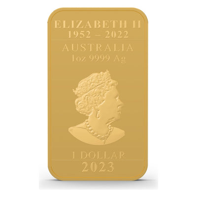 Australia - Rectangle Dragon - Sunna - 24 k Gold Fully Gilded