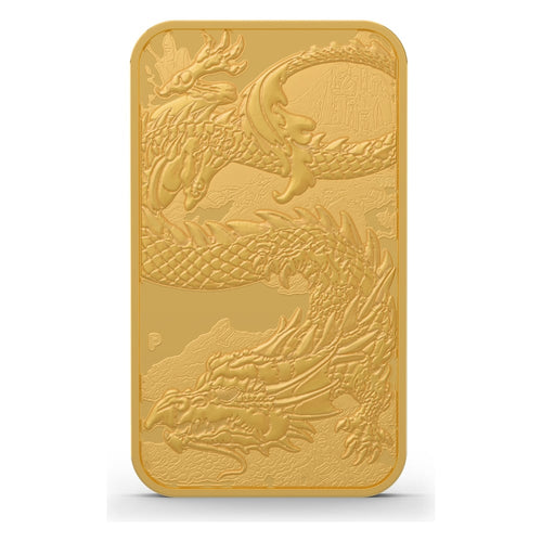 Australia - Rectangle Dragon - Sunna - 24 k Gold Fully Gilded
