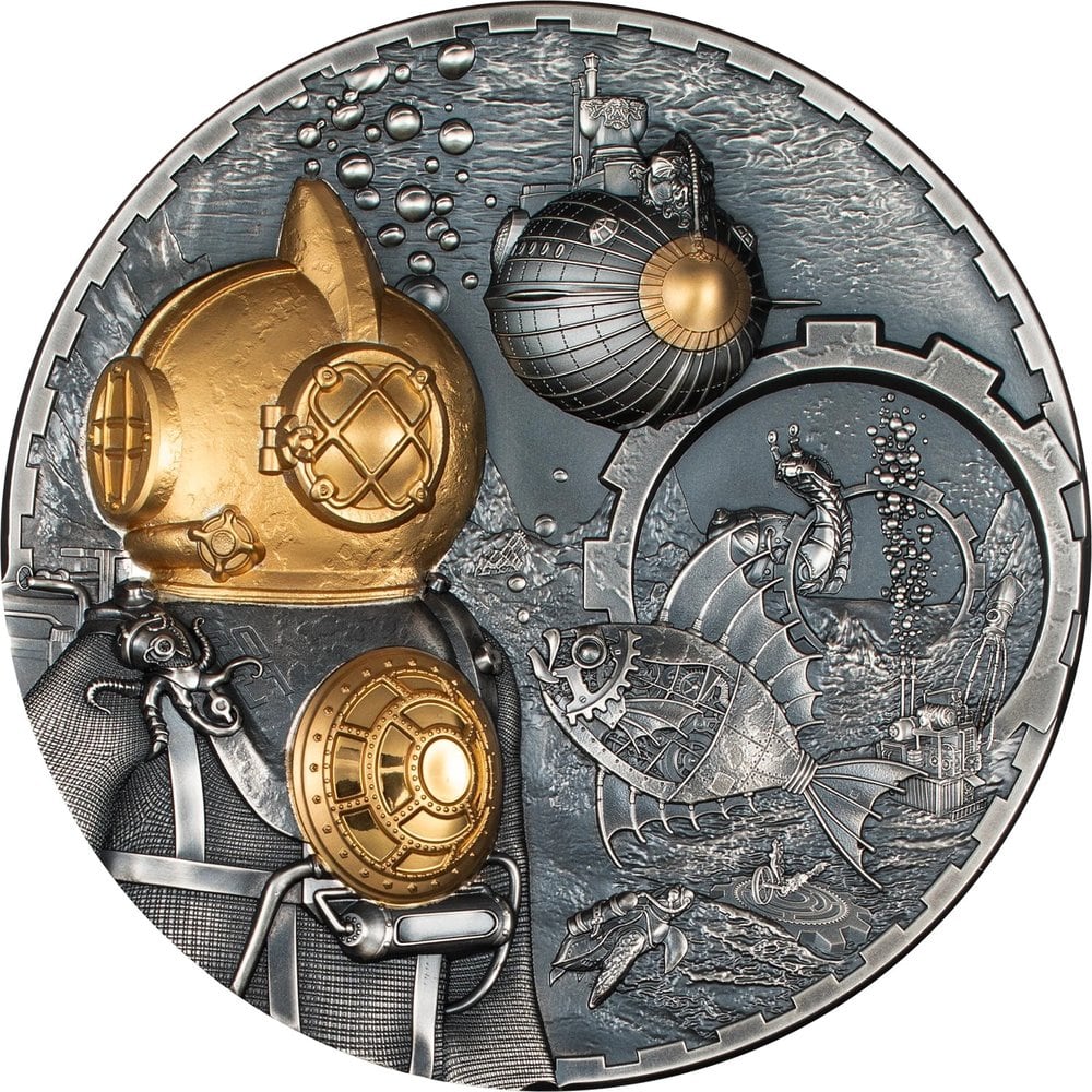 Cook Islands - Steampunk 2024 – Nautilus - 1 kg