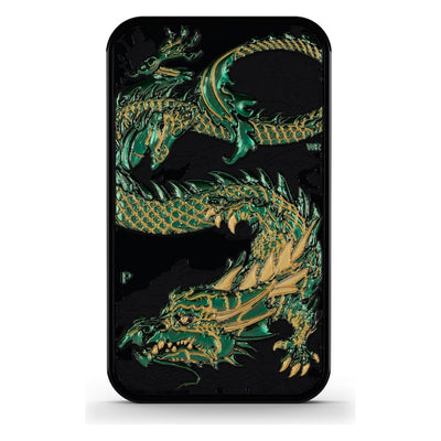 Australia - Rectangle Dragon - Saga - Ruthenium & Green/Gold color