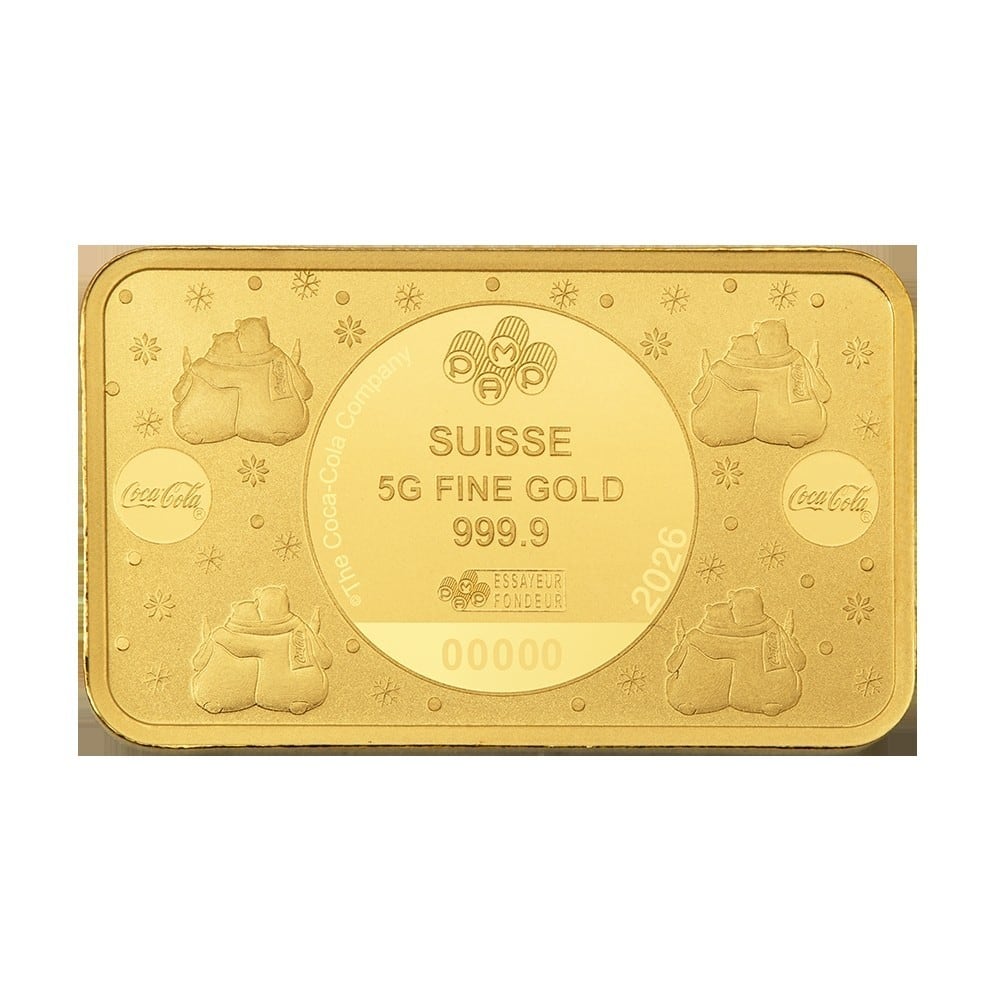 PAMP - Coca-Cola Polar Bears 3 - Gold Bar 5 g