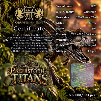 Cameroon - Prehistoric Titans - Tyrannosaurus Rex