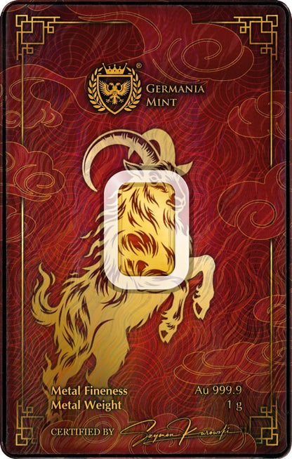 Germania - Year of the Goat – Gold Minted Bar