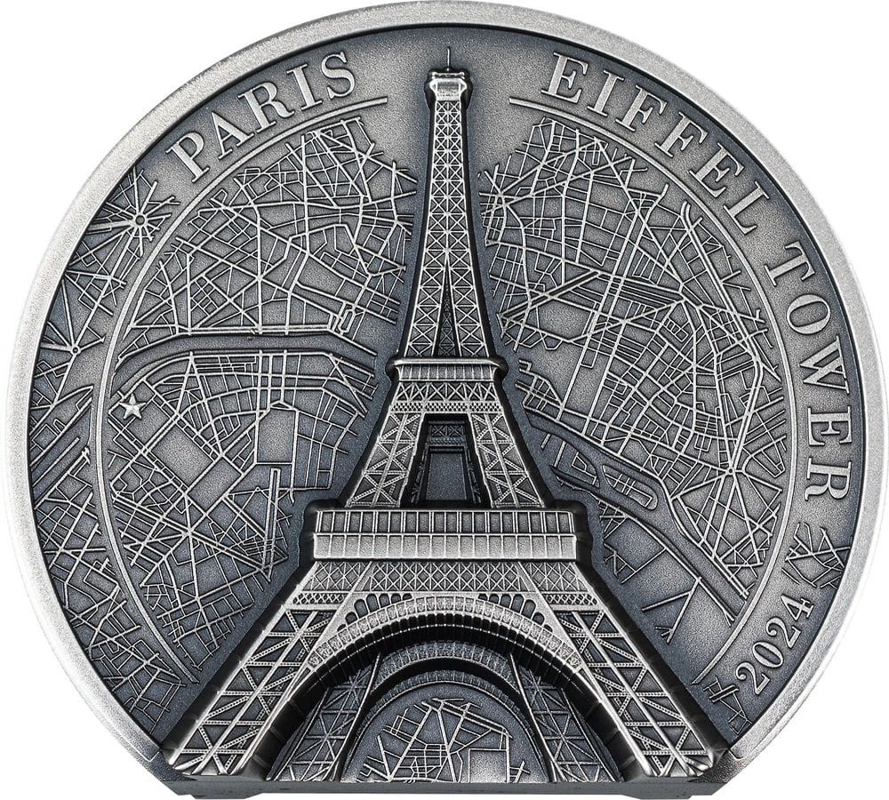 Cook Islands - Historical Monuments 2024 – Eiffel Tower - 2 oz