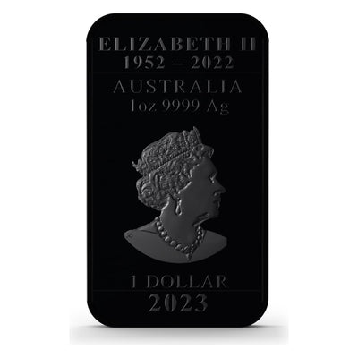 Australia - Rectangle Dragon - Saga - Ruthenium & Green/Gold color