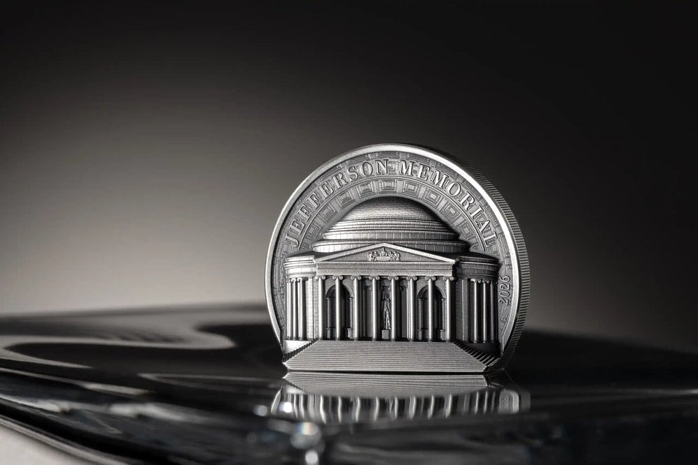 Cook Islands - Historical Monuments 2026 – Jefferson Memorial - 2 oz