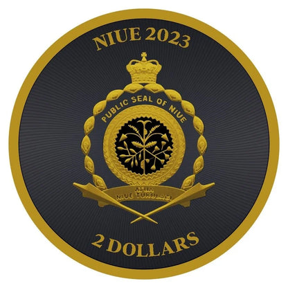 Niue - Lucky Clover Black Platinum Gold Gilded