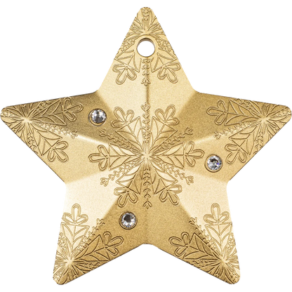 Cook Islands - Holiday Ornaments 2025 – Winter Forest - Gilded - 1 oz
