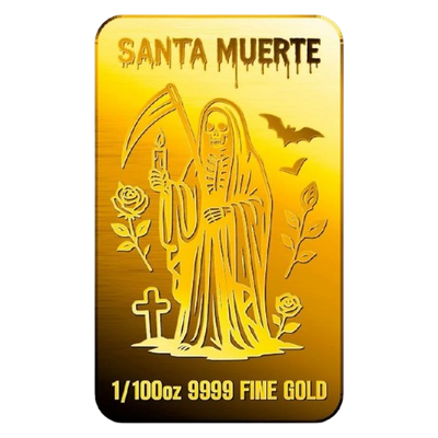 Santa Muerte - 9999 Fine Gold Bar
