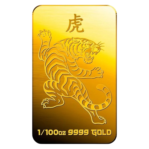 Chinese Tiger- 9999 Fine Gold Bar