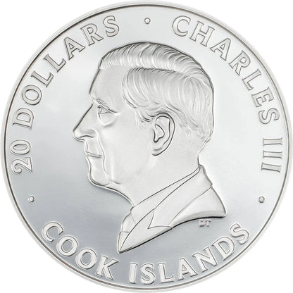 Cook Islands - Silver Burst 2025 – Rhinoceros - FINAL EDITION - 3 oz