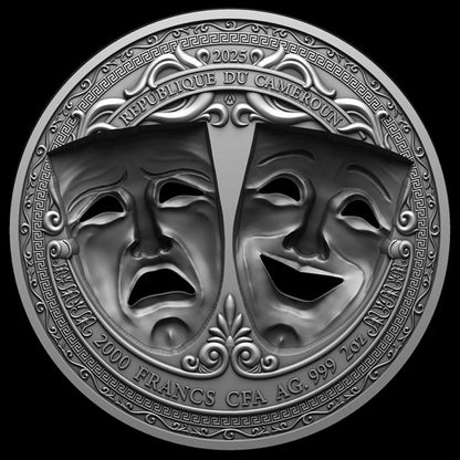 Cameroon - Comedy & Tragedy - 3D Holed Mask