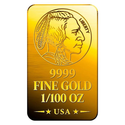 Liberty Indian - 9999 Fine Gold Bar