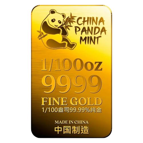 China Panda Mint - .9999 Fine Gold Bar