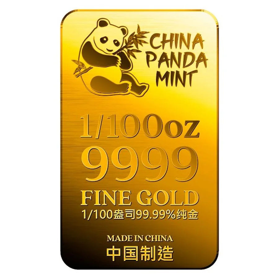 China Panda Mint - .9999 Fine Gold Bar