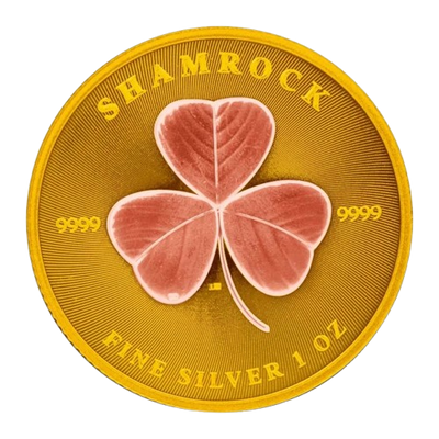 Niue - Shamrock Rose Gold and Gold Gilded