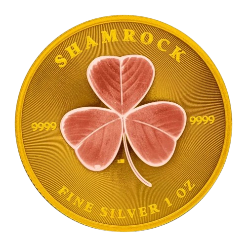 Niue - Shamrock Rose Gold and Gold Gilded