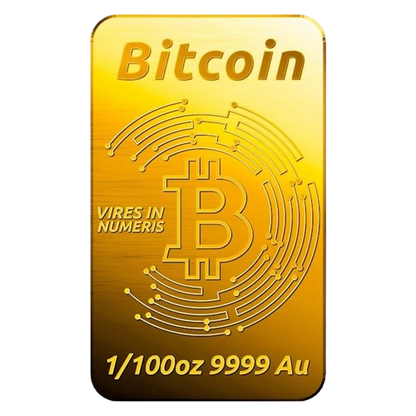Bitcoin - 9999 Fine Gold Bar
