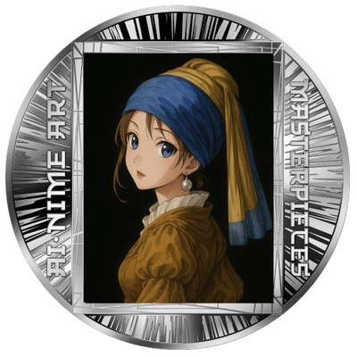 Cameroon - Girl with a Pearl Earring – AI•NIME Art series