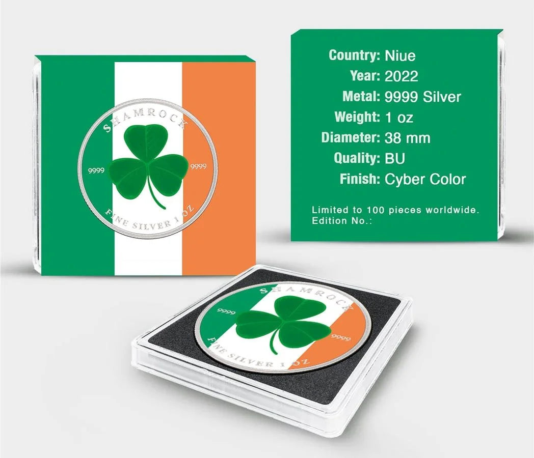 Niue - Shamrock Green Irish Flag Colorized