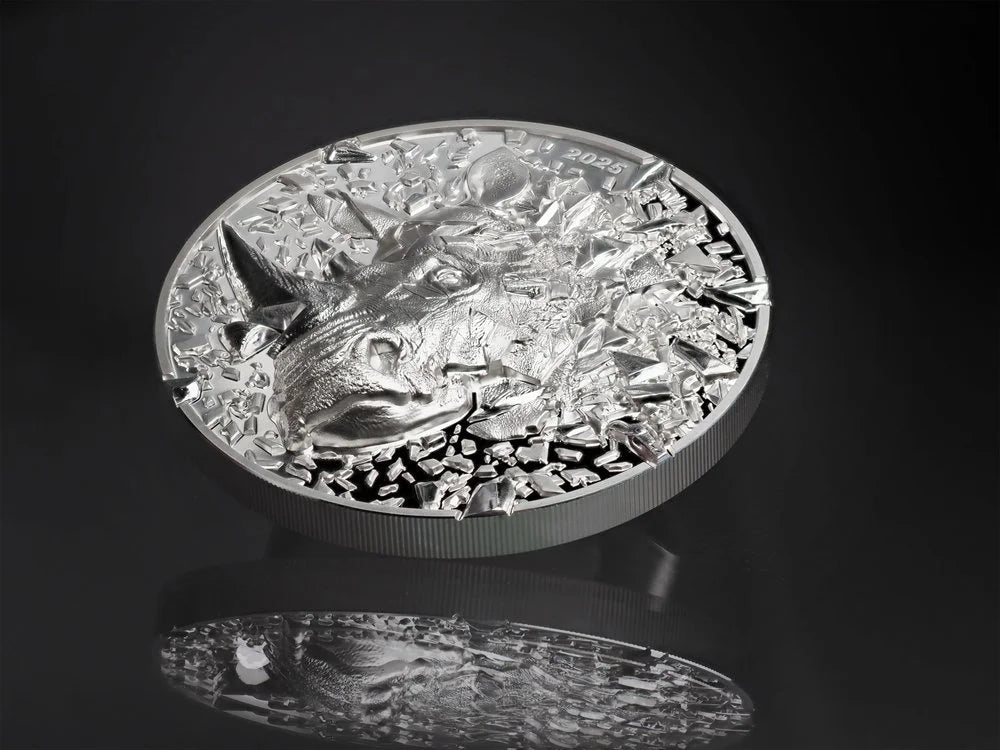 Cook Islands - Silver Burst 2025 – Rhinoceros - FINAL EDITION - 3 oz
