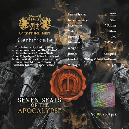 Niue – Red Horse - (Seven Seals of the Apocalypse series)
