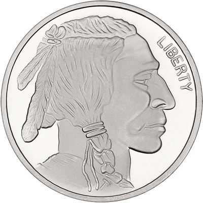 Highland Mint Buffalo Fine Silver Round Umgelaufen - 1 Unze