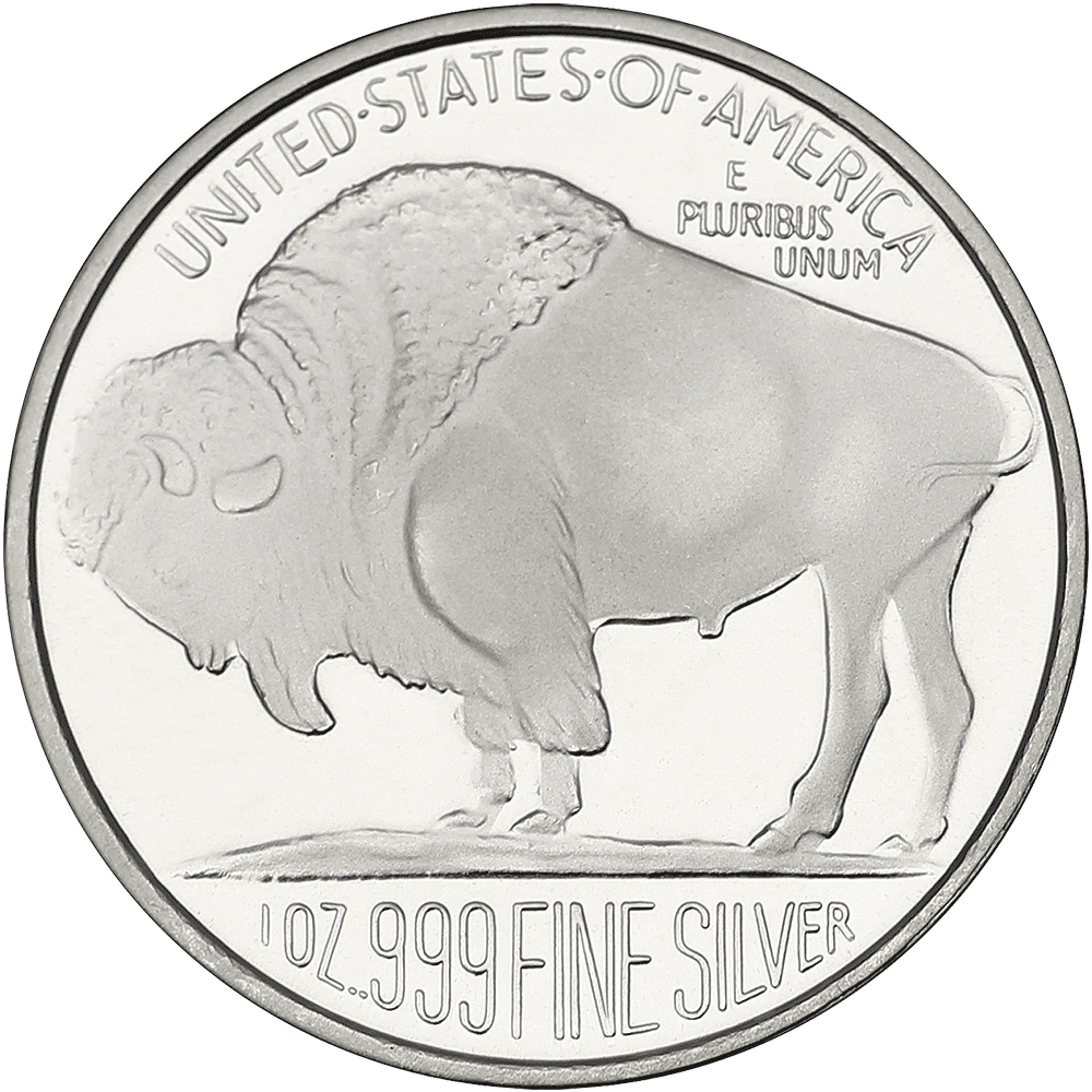 Highland Mint Buffalo Fine Silver Round Circulated - 1 oz