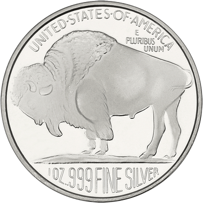 Highland Mint Buffalo Fine Silver Round Umgelaufen - 1 Unze