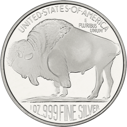 Highland Mint Buffalo Fine Silver Round Circulated - 1 oz