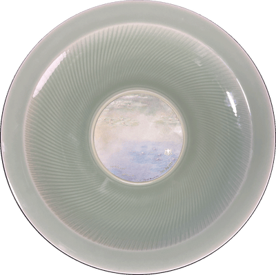 Tschad – Seerosen 1907 von Claude Monet Celadon Porzellan – 2 Unzen